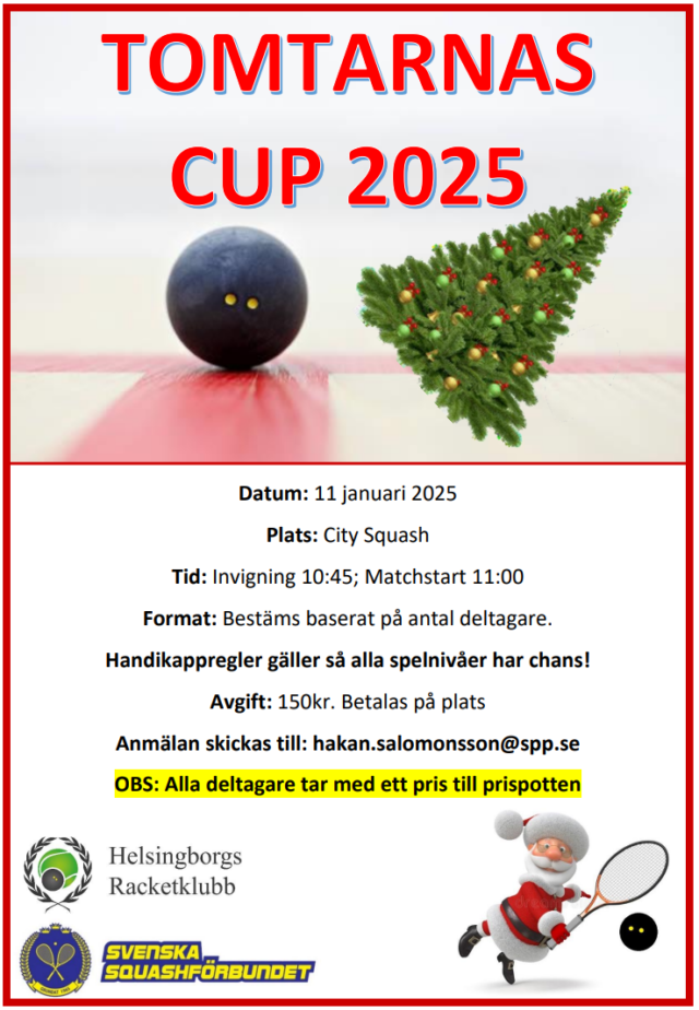 Tomtarnas squashcup 2025